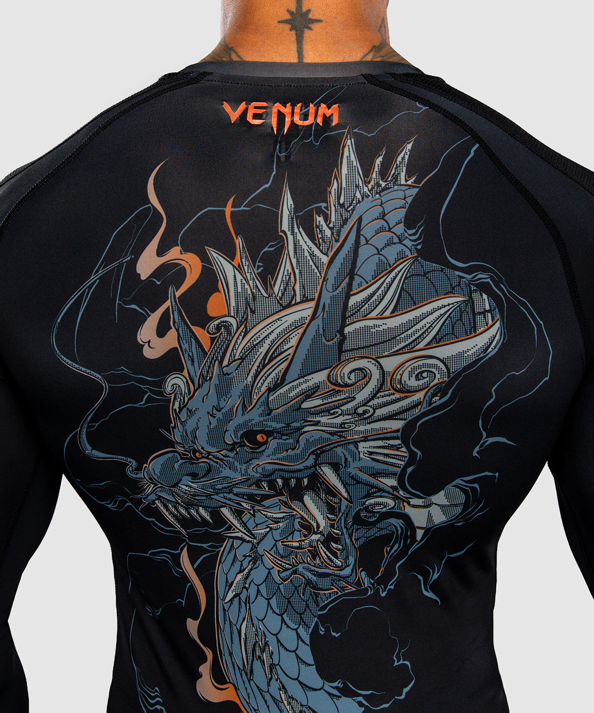 Venum Thunder Dragon Rashguard Manga Larga – Negro/Gris/Cobre
