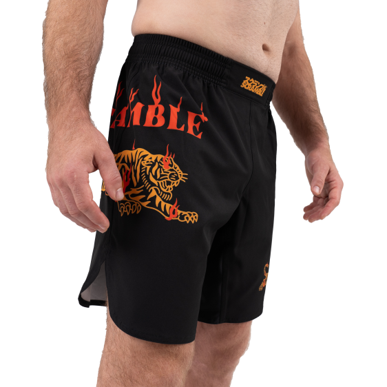 Short de MMA Scramble Burning Tiger - Noir