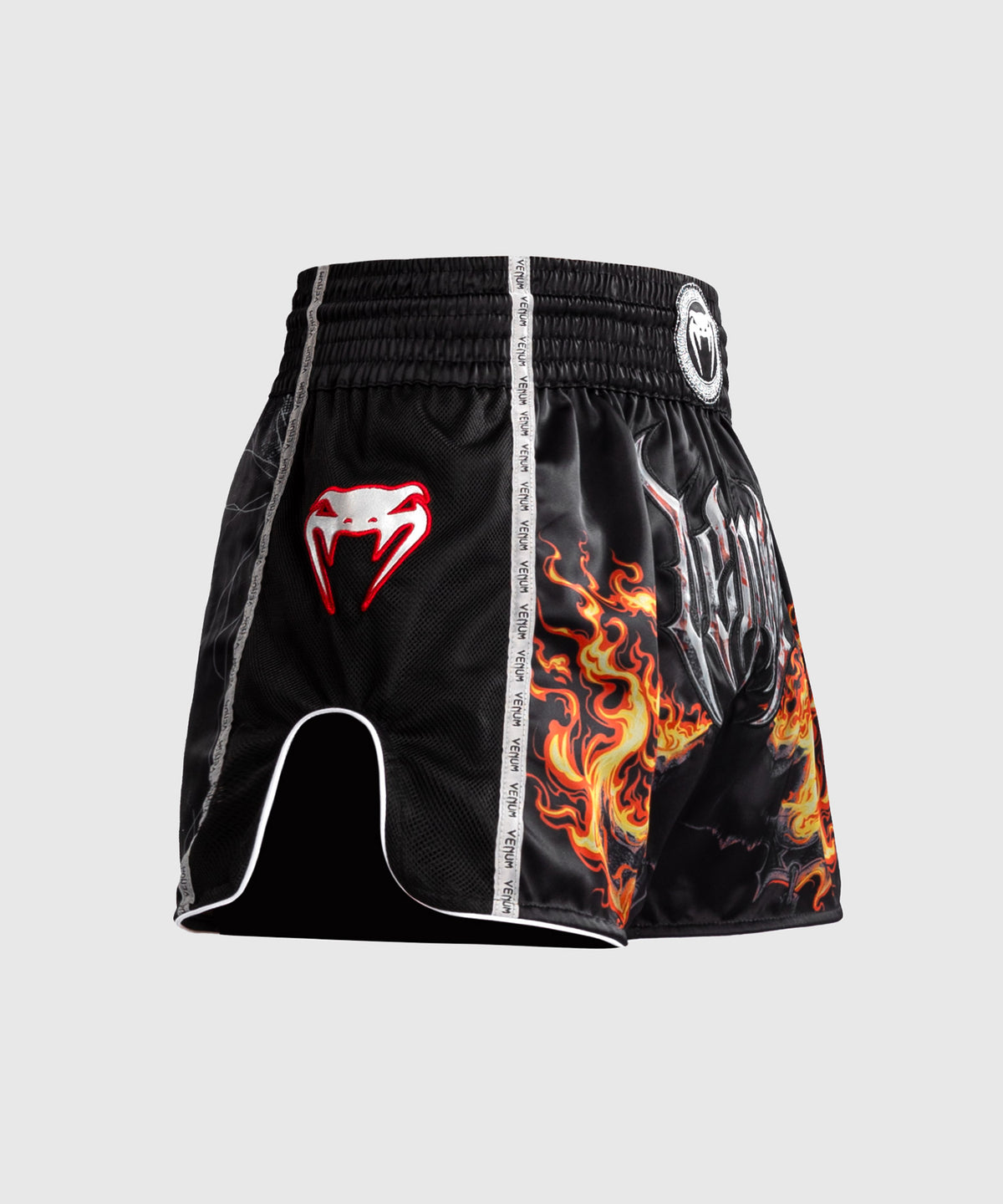 Shorts de Muay Thai Venum Gladiator 5.0 - Noir/Orange Néon