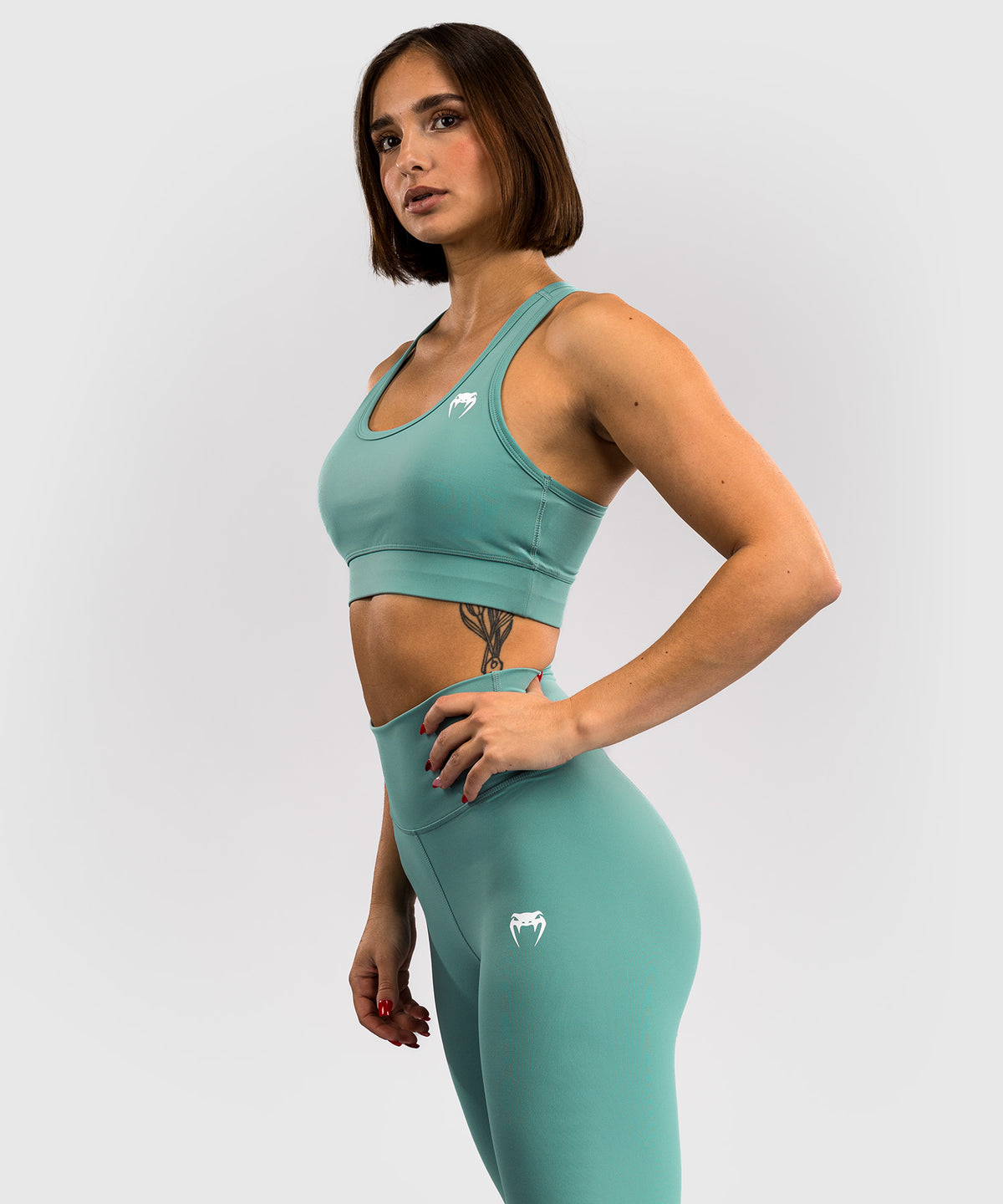 Venum Essential Medium Impact Damen Sport-Bh - Aqua Grün