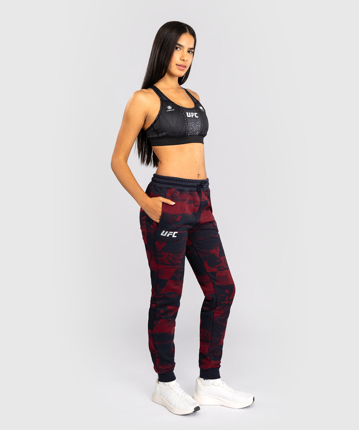 Pantalon Femme UFC Zenith by Venum Authentic Fight Week - Bleu marine/Bordeaux/Argent