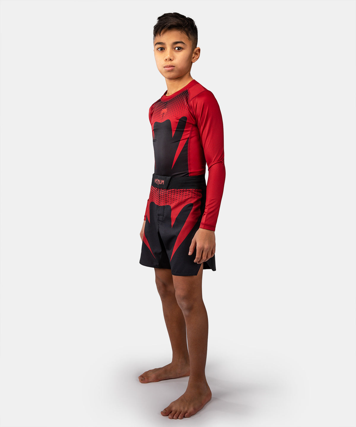 Venum Attack Pantaloncini da Combattimento per Bambini - Nero/Rosso