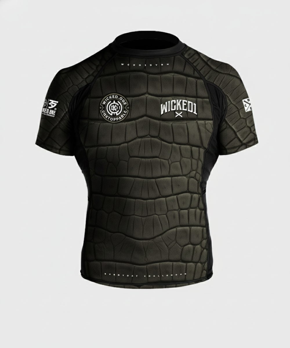 Wicked One Caïman Rashguard de Manga Corta - Caqui