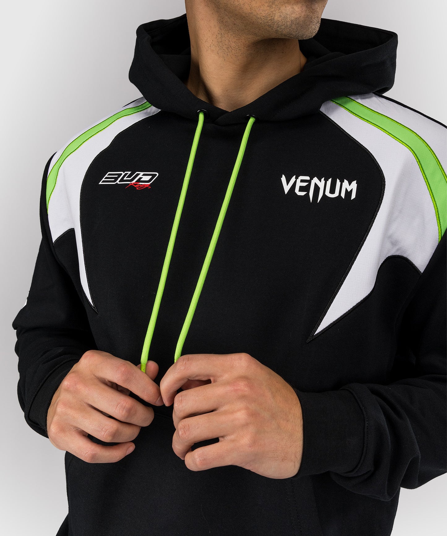 Venum x Bud Racing Felpa con cappuccio Uomo - Nero/Bianco/Verde lime