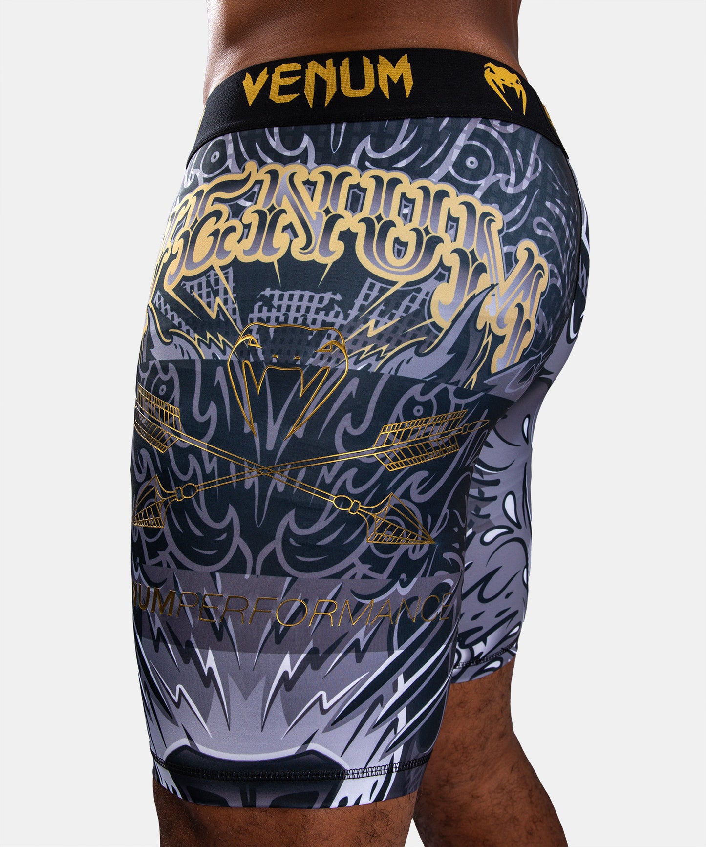 Venum Wolf Atak Vale Tudo Shorts - Black/Grey