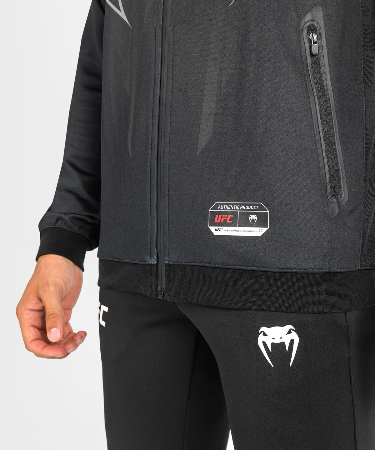 Felpa con cappuccio UFC Venum Authentic Fight Night 2.0 Uomo - Nero