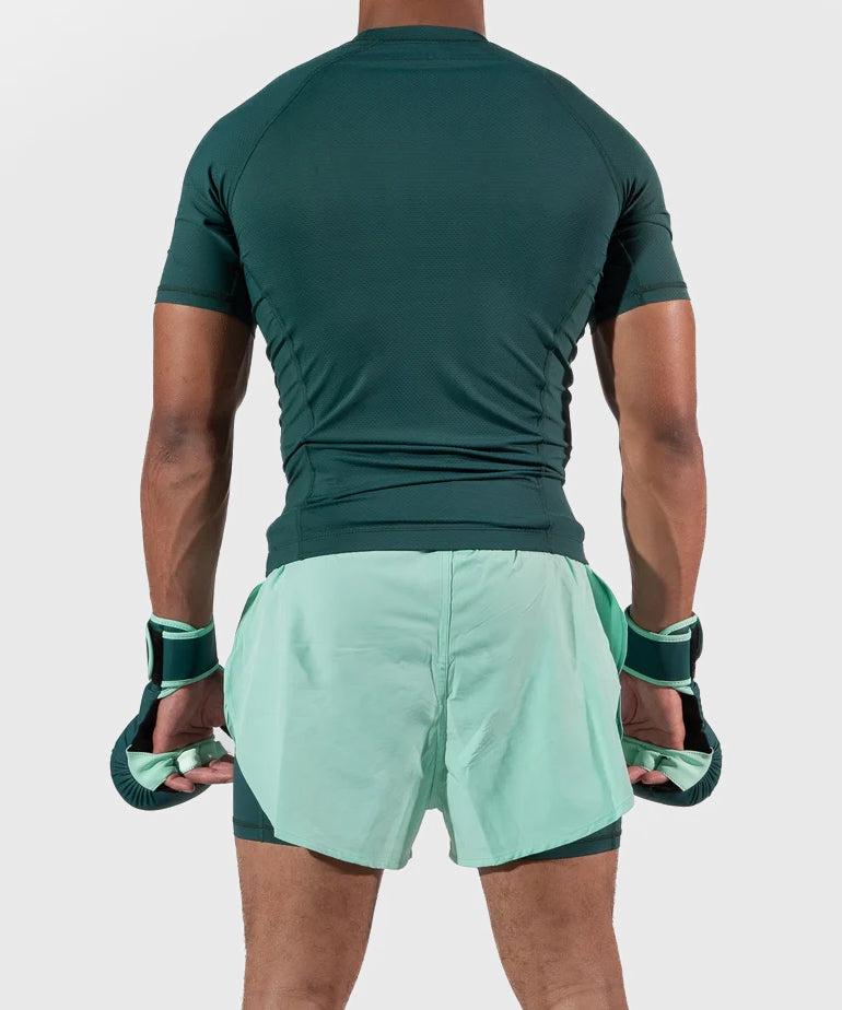 Metal Boxe Deep Waters 2-in-1-Fightshorts - Grün