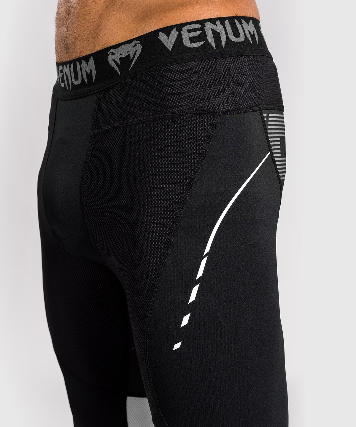 Venum Adrenaline Spats – Schwarz/Silbergrau