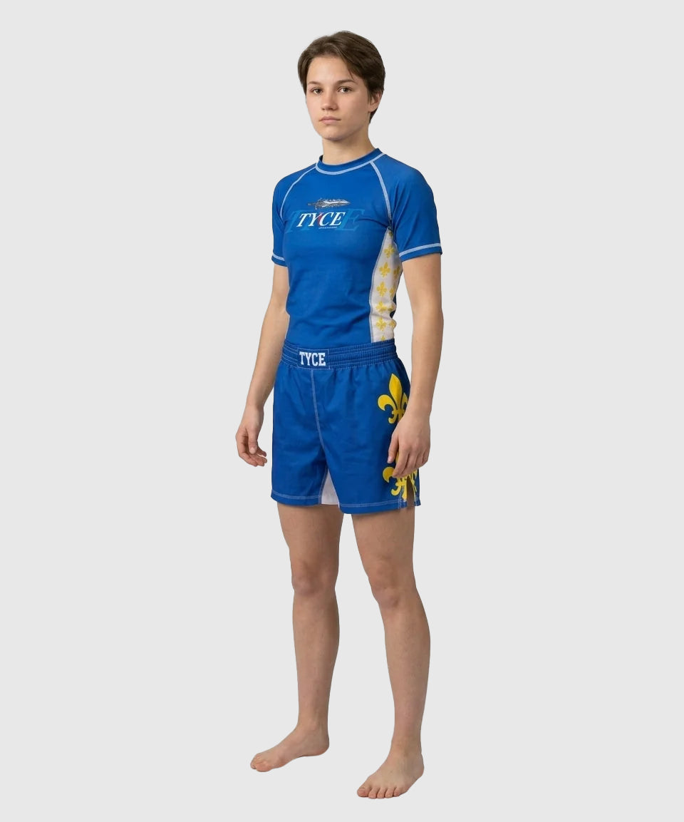 TYCE CULTURE OF WAR Jeanne d'Arc Fightshorts - Blau