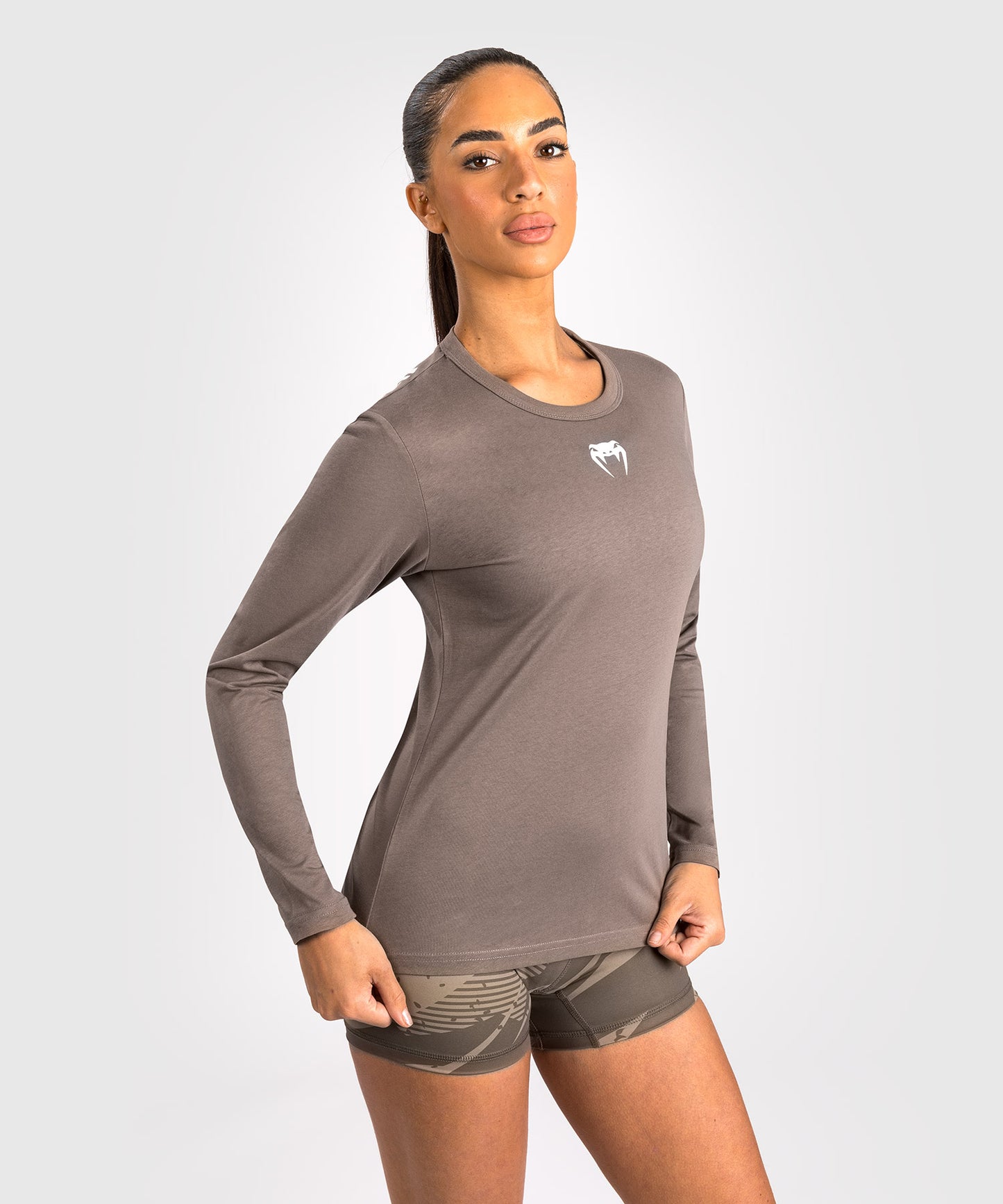 Women's Long Sleeve Cotton T-Shirt UFC Adrenaline by Venum Fight Week - Bronze