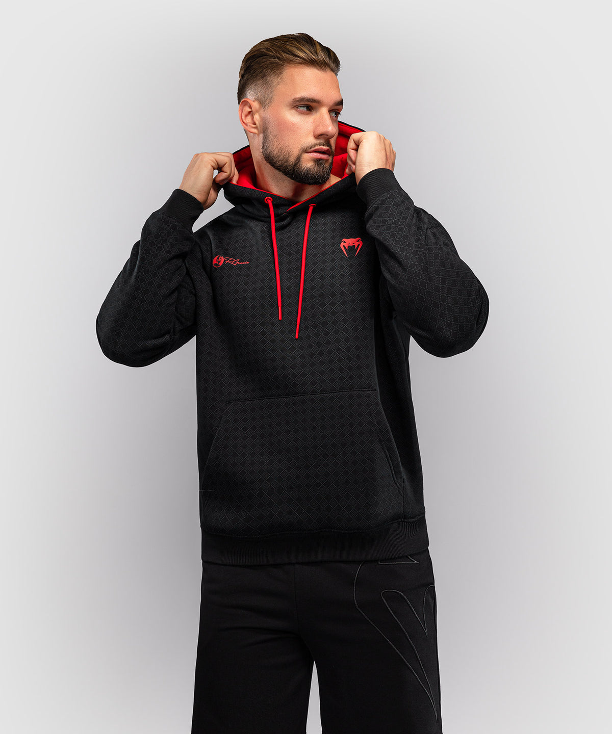 Venum x Roger Gracie Signature Sudadera con Capucha - Negro/Rojo