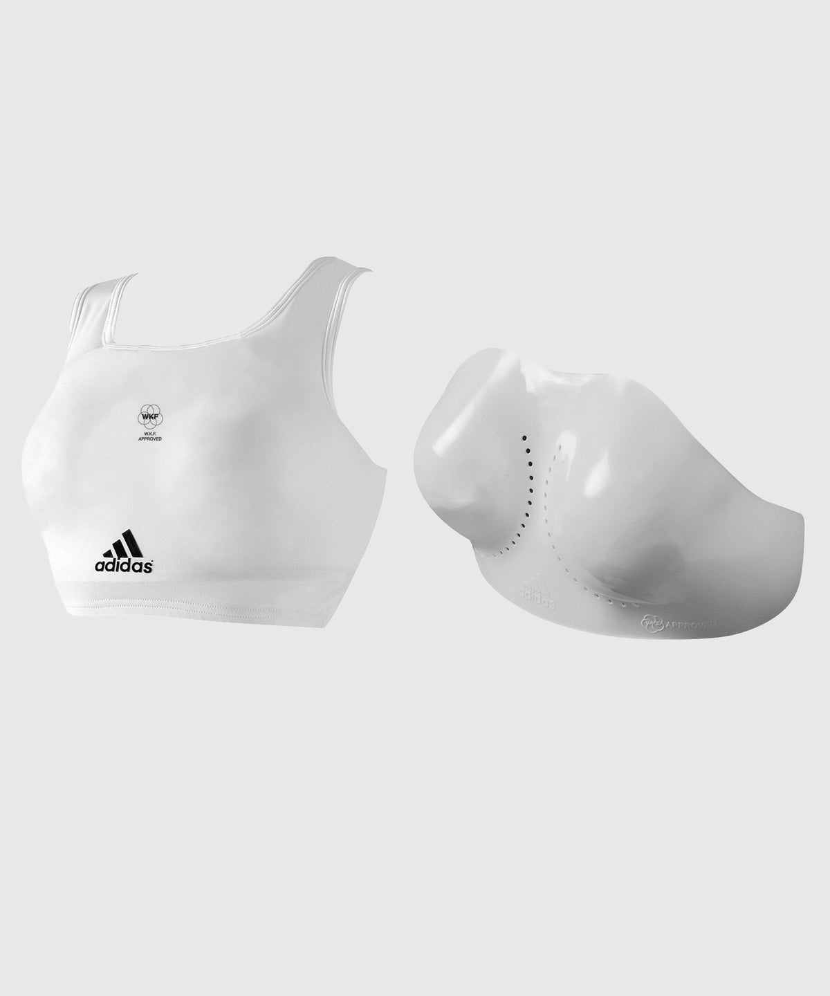 Adidas Sports Bra + Chest Protector WKF Approved - White