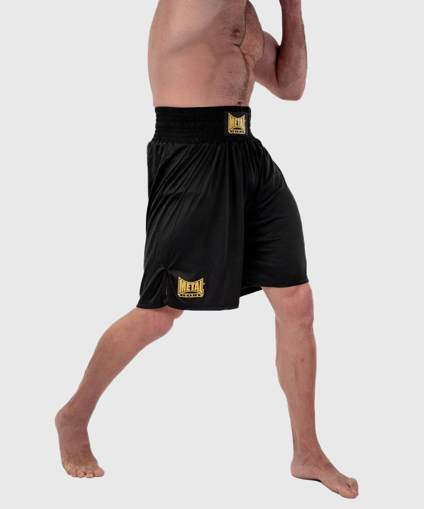 Short de MMA Metal Boxe Anglaise Metal Water - Noir/Or