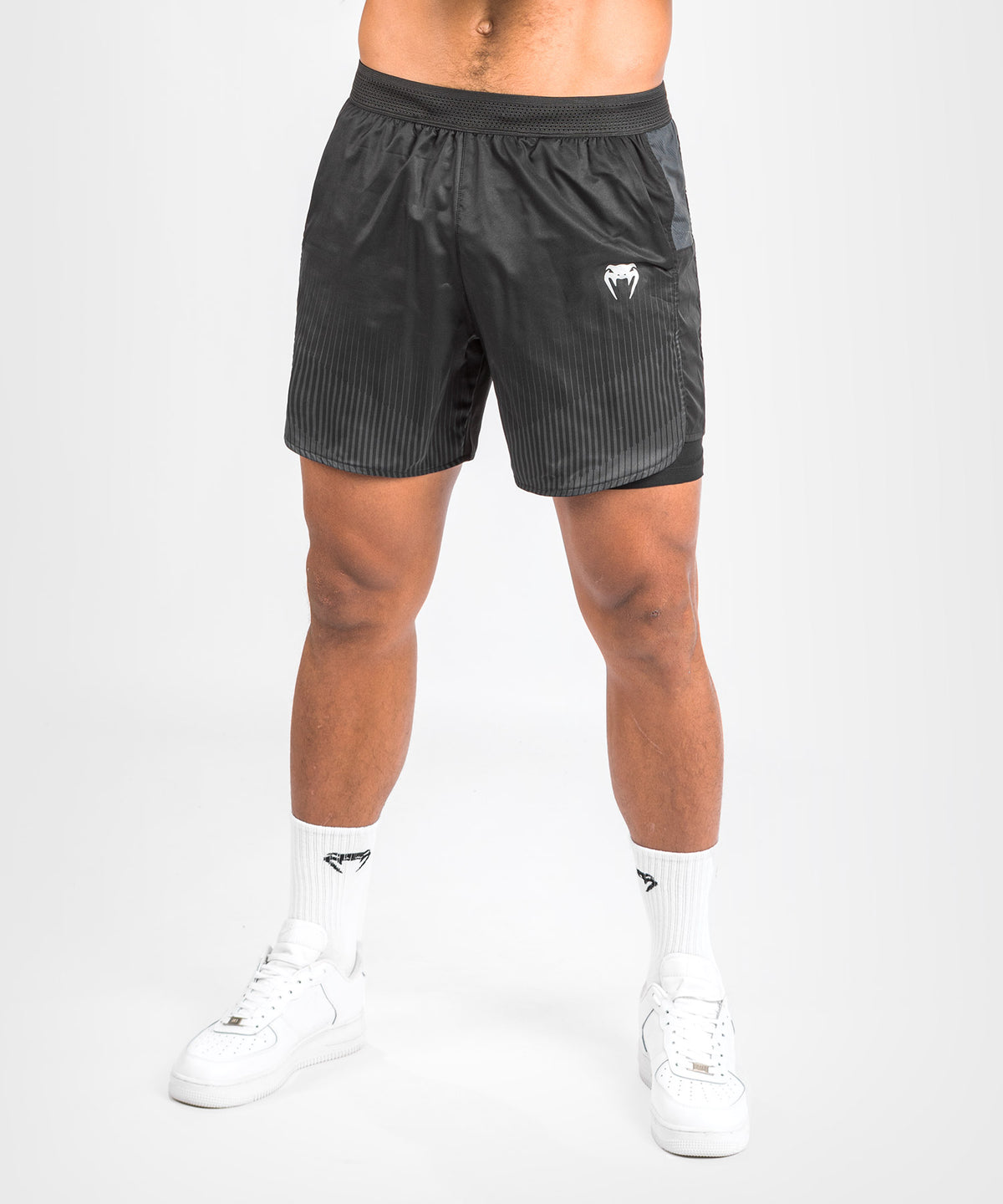 Short d'entraînement Venum Biomecha 2-en-1 - Noir/Gris