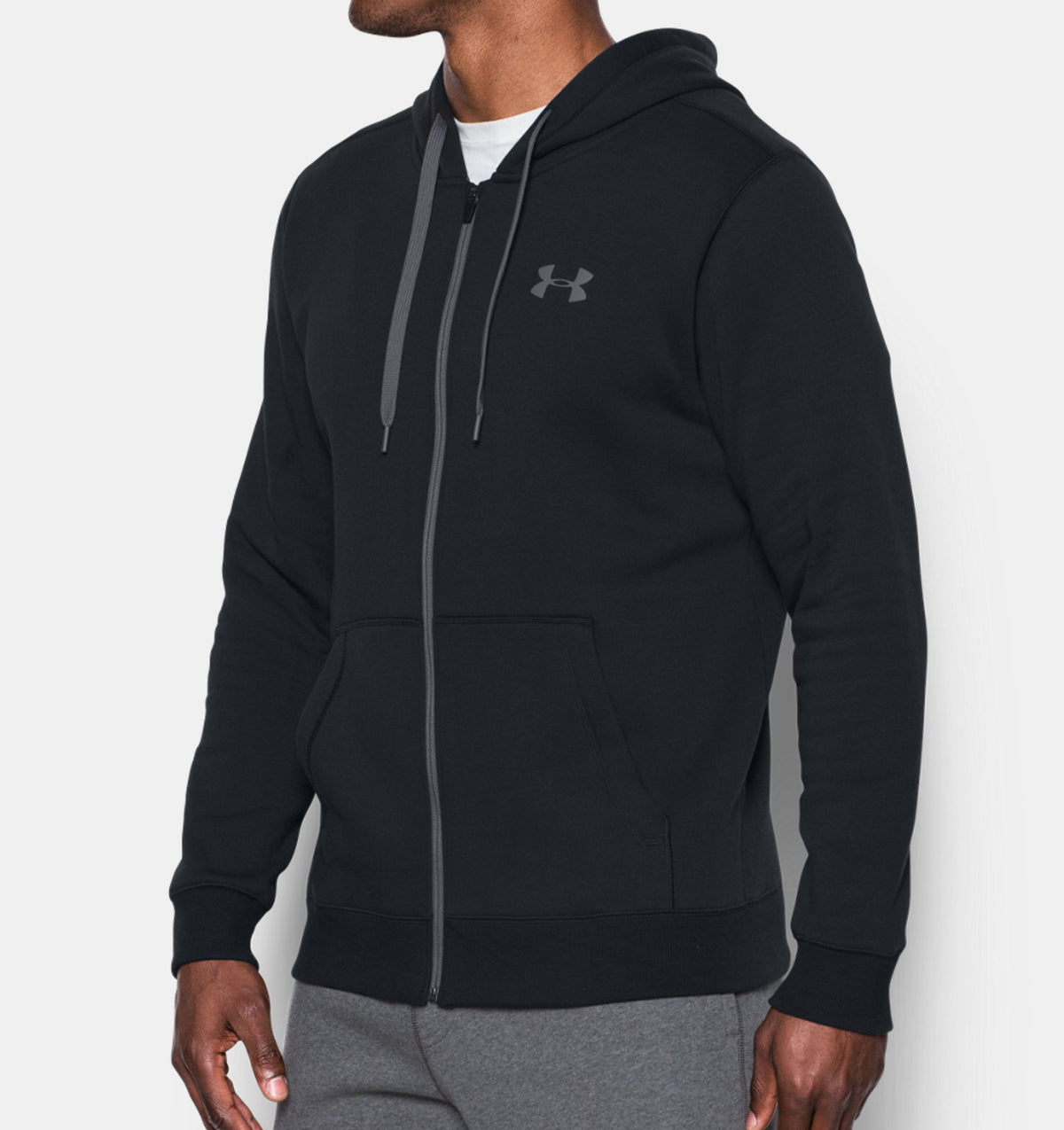 Under Armour Rival Fitted Felpa con Cappuccio – Nero