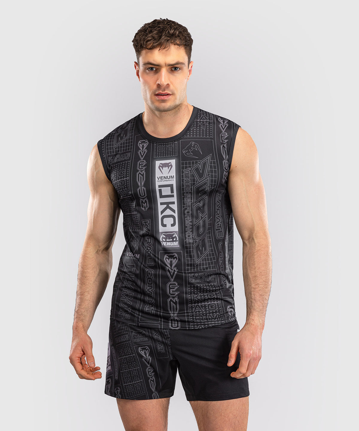 Karate Combat by Venum Maglietta Dry Tech Senza Maniche – Nero/Grigio