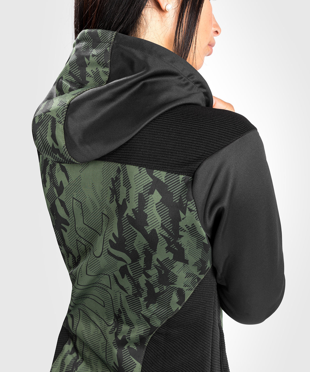 Sudadera Con Cremallera Para Mujer UFC Venum Authentic Fight Week - Caqui