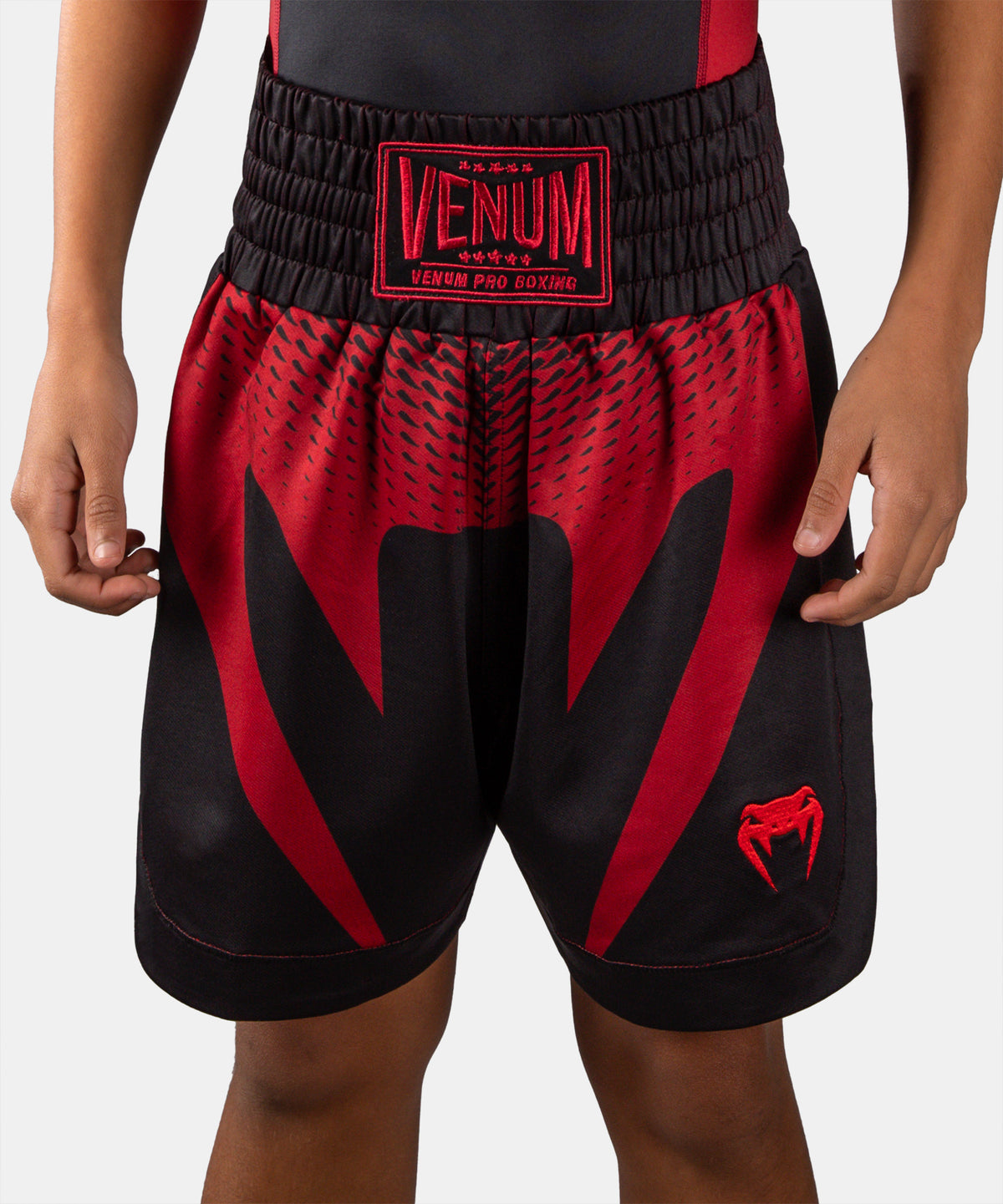 Venum Attack Short de Boxeo para Niño - Negro/Rojo