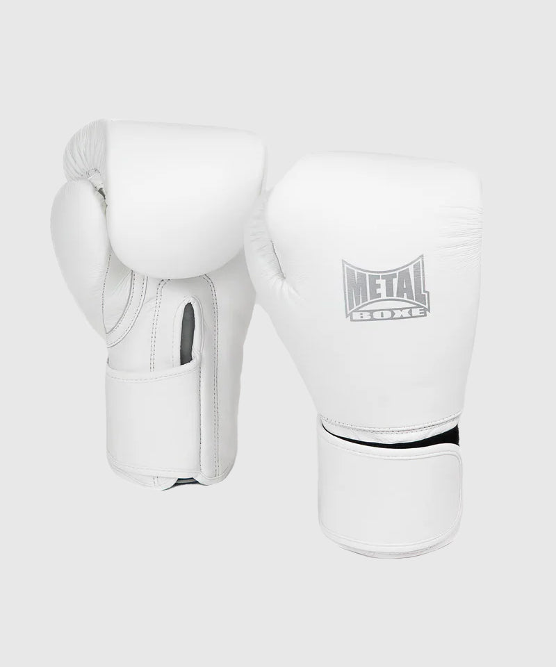 Metal Boxe Genezis Leder Boxhandschuhe - Weiß