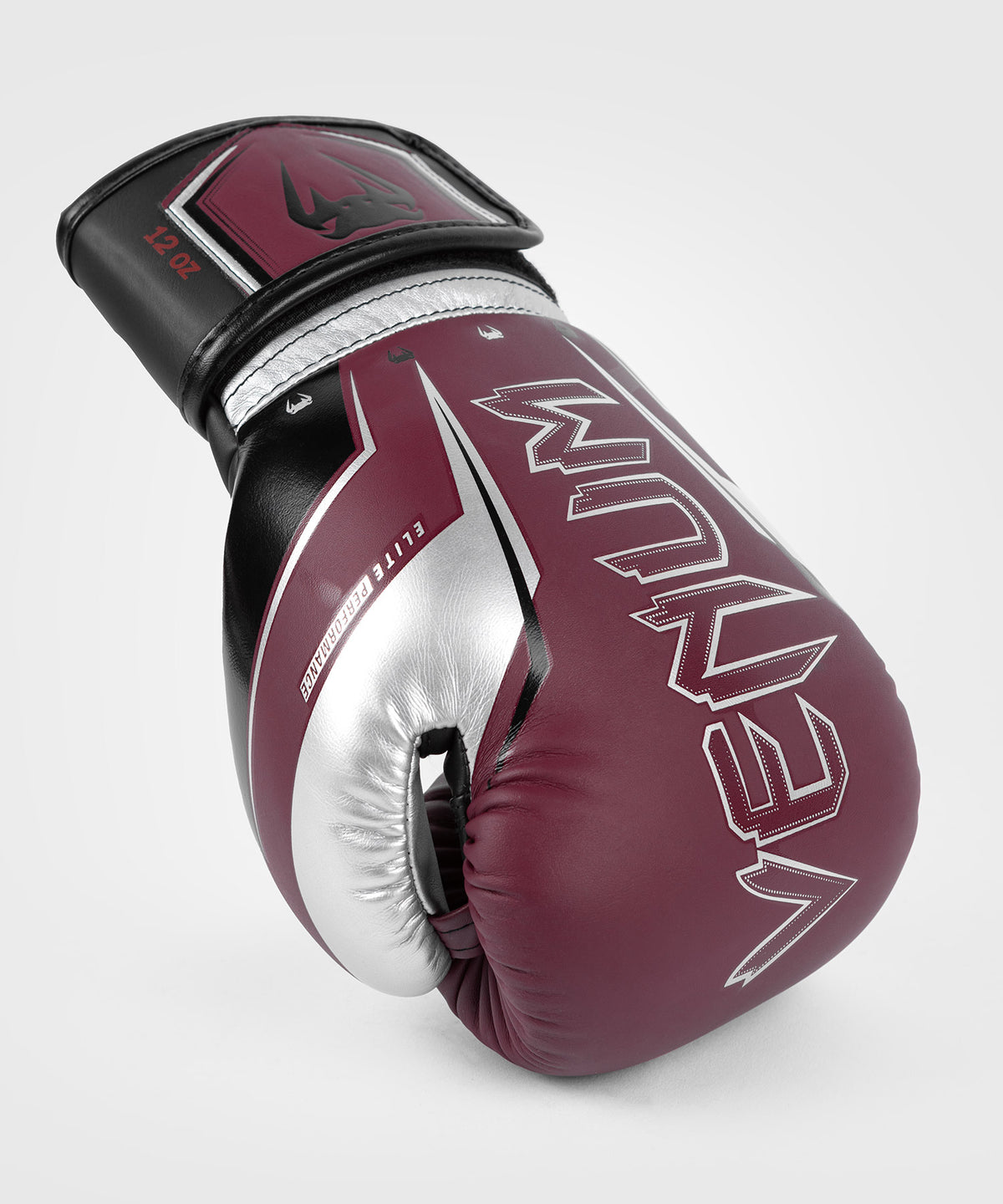 Venum Elite Evo Guanti da Boxe - Borgogna/Argento