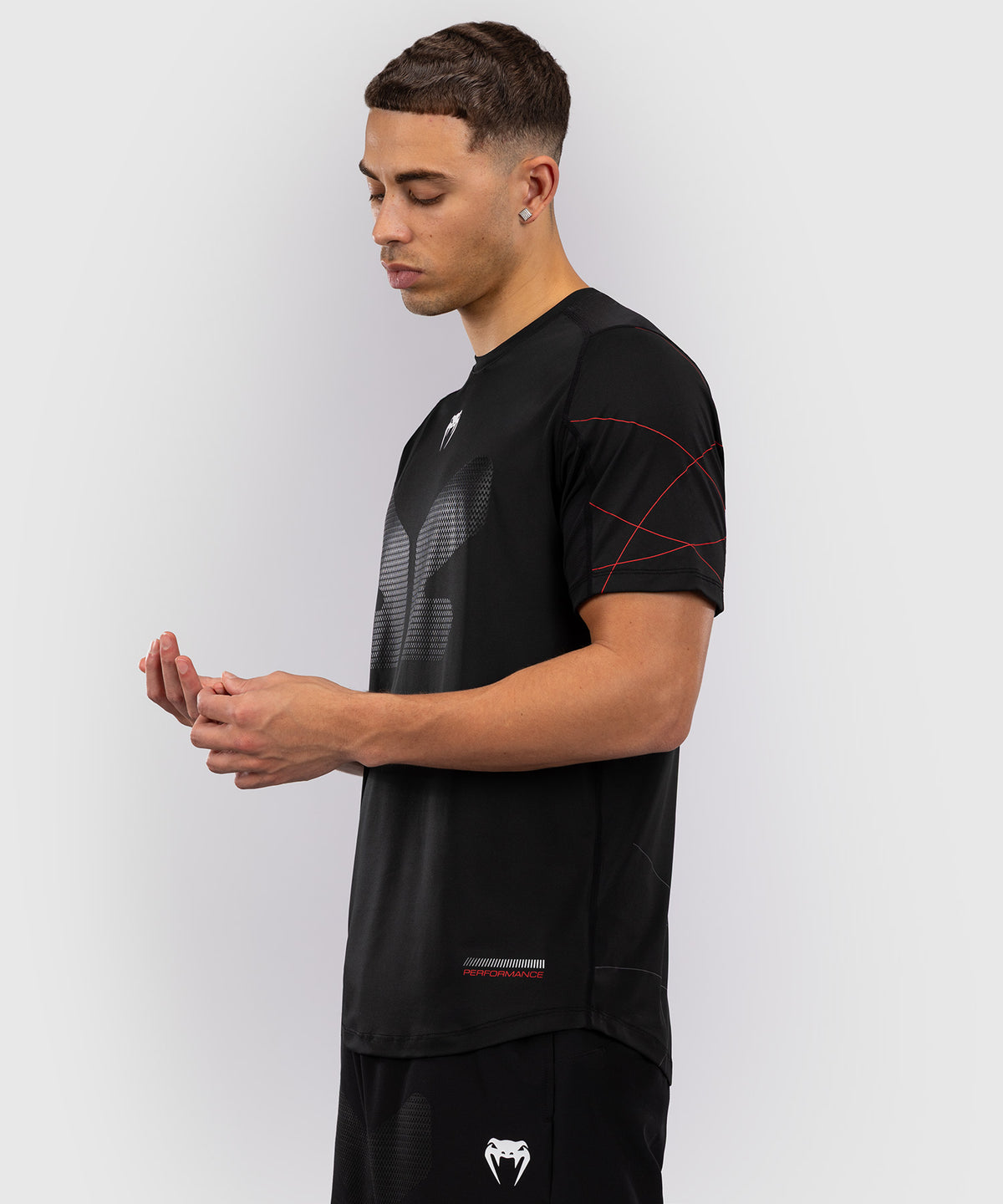 Venum Tactical XT Herren Dry Tech T-Shirt - Schwarz/Rot