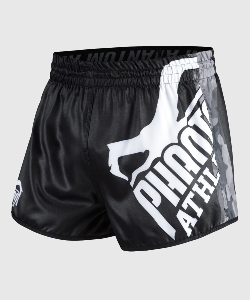 Short de Muay Thai Phantom Athletics Revolution - Noir/Blanc