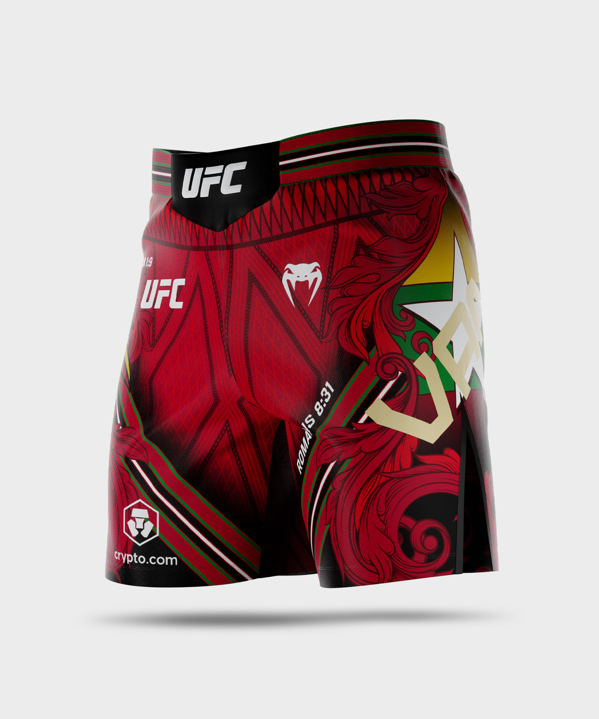 UFC Adrenaline Unrivaled by Venum Pantaloncini da combattimento uomo vestibilità corta Josh Van - Rosso