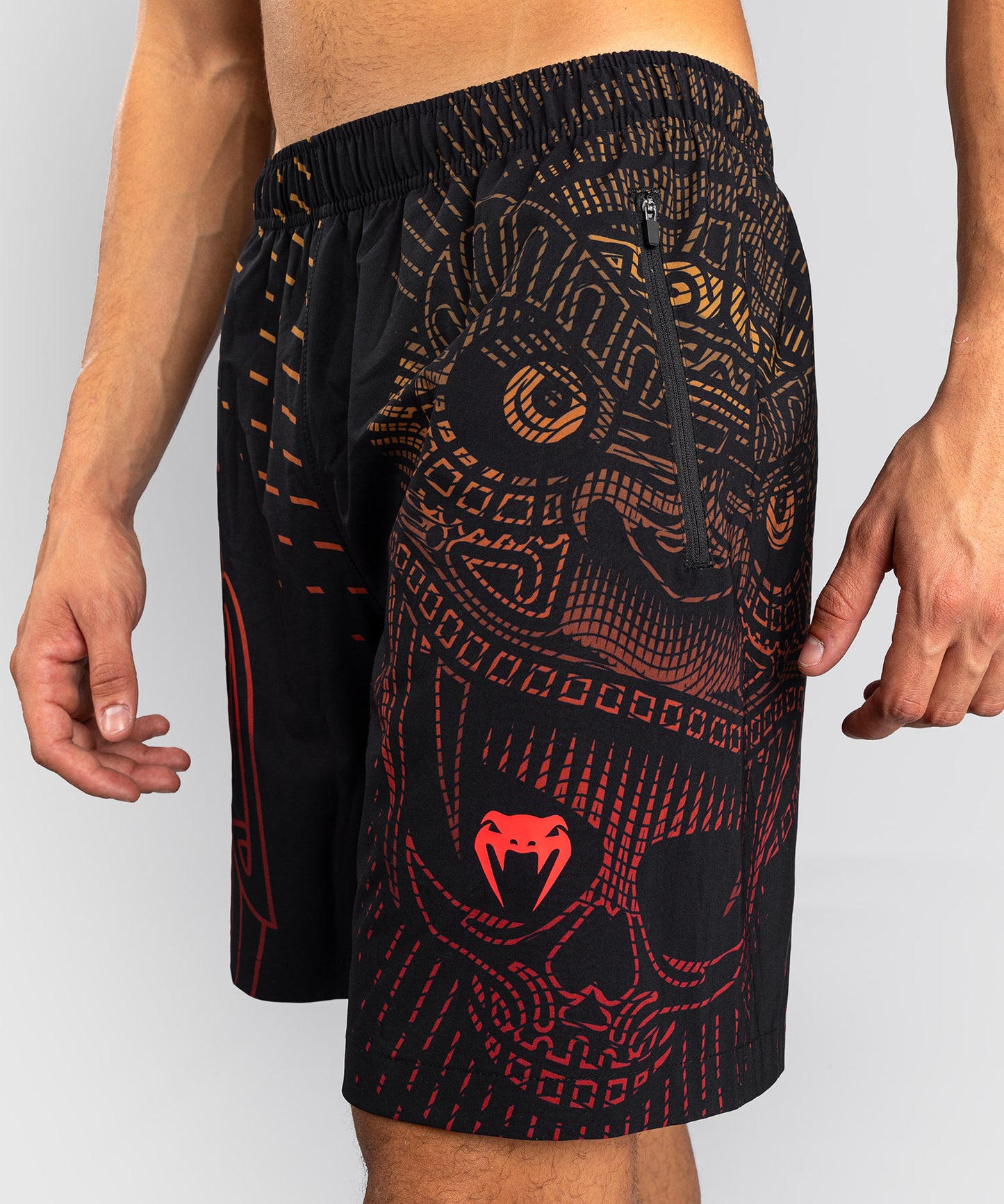 Short d'Entraînement Venum Quetzal Fury - Noir/Rouge Fury/Mandarine