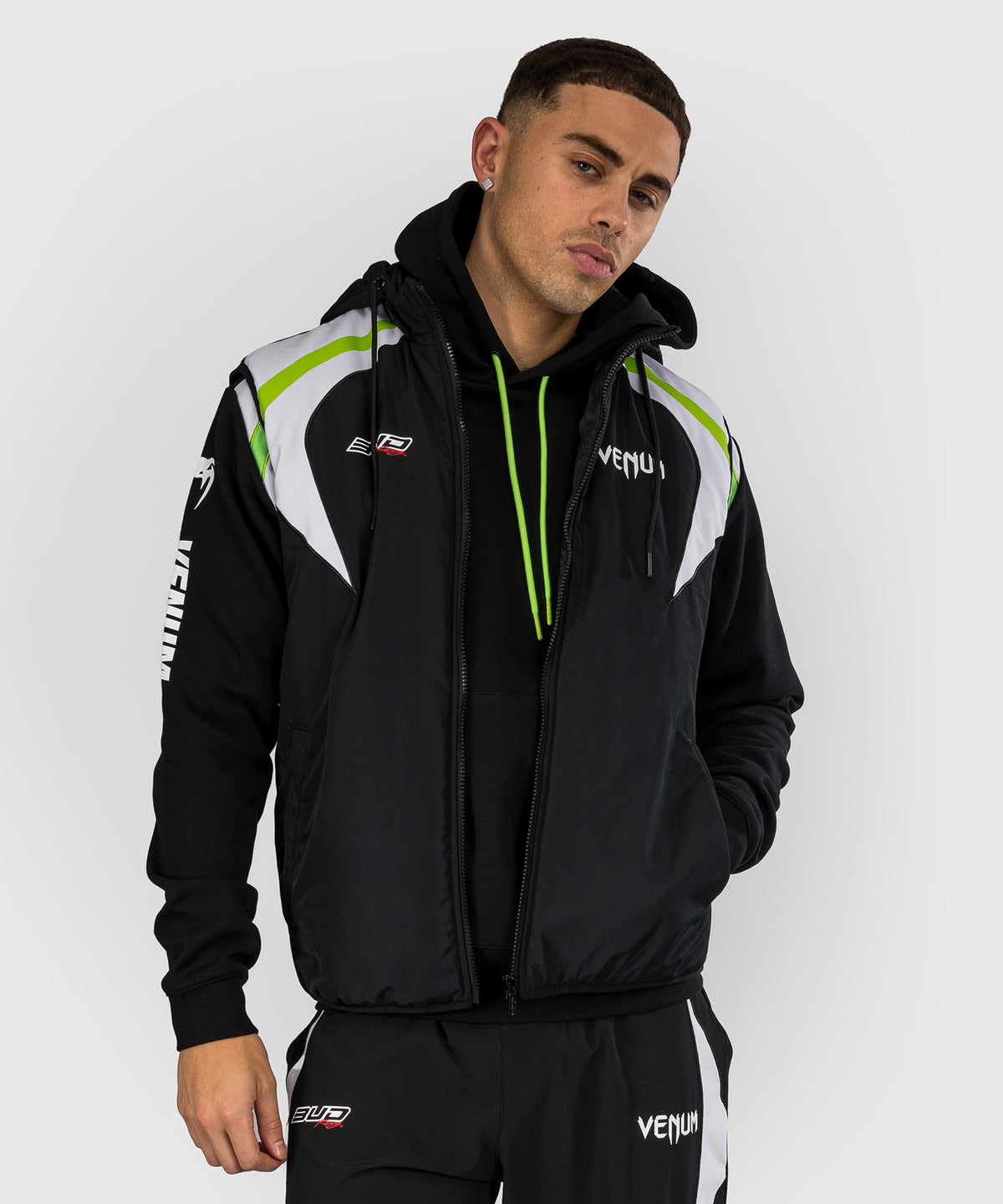 Veste sans manches pour Hommes Venum x Bud Racing - Noir/Blanc/Vert Citron