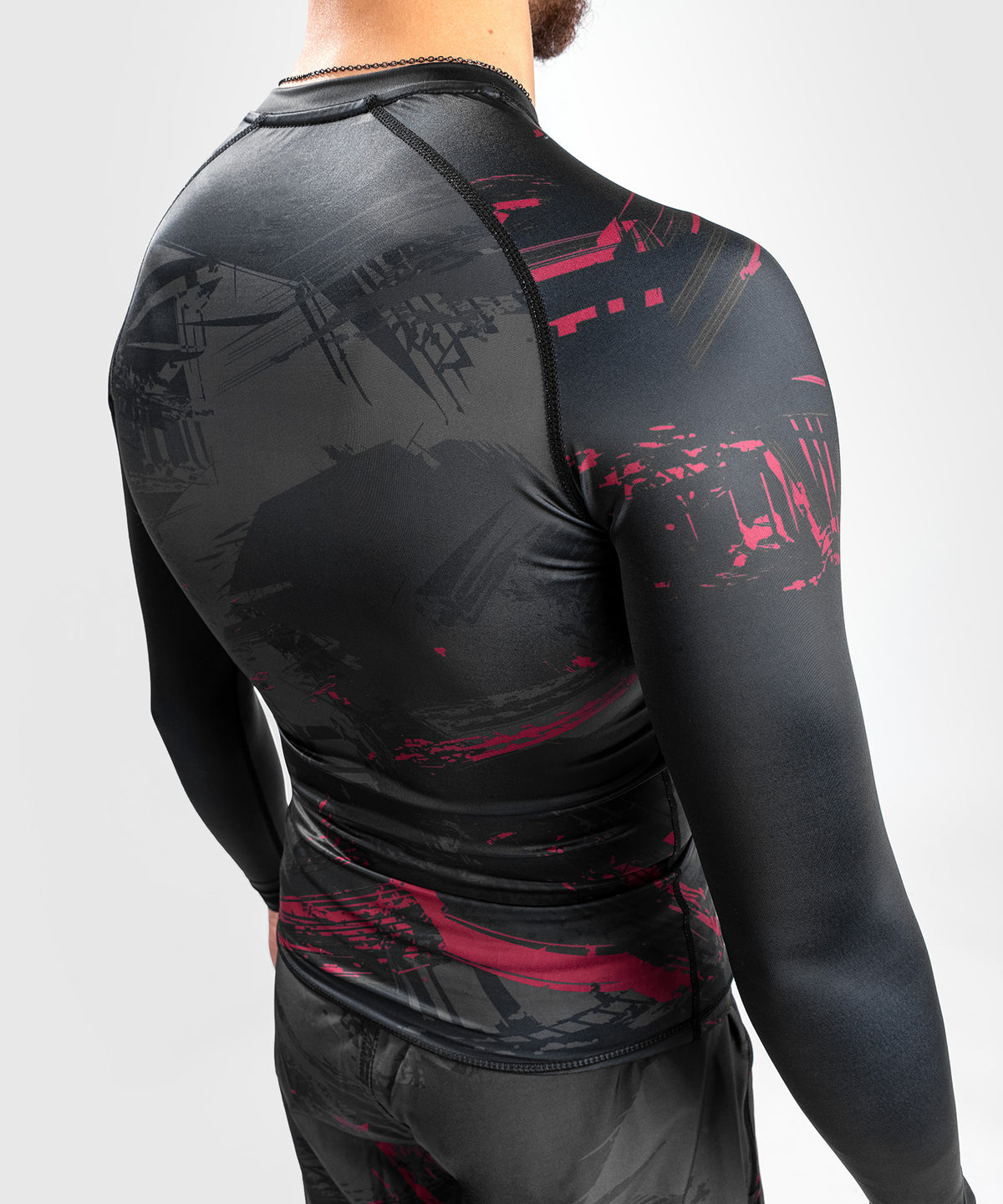 UFC Venum Authentic Fight Week Men’s 2.0 Performance Long Sleeve Rash Guard - Black/Red