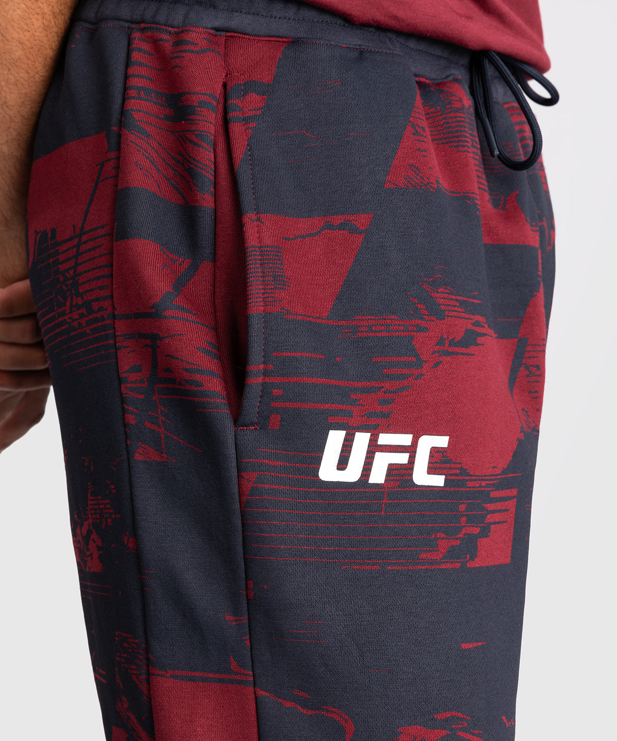 UFC Zenith by Venum Authentic Fight Week Hose Herren - Marineblau/Burgunderrot/Silber
