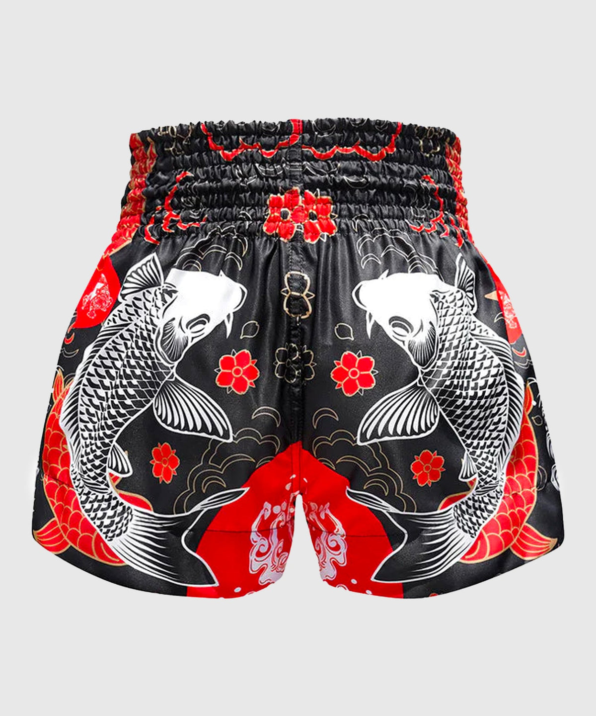 Tuff Japanese Koi Fish Pantaloncini da Muay Thai - Nero