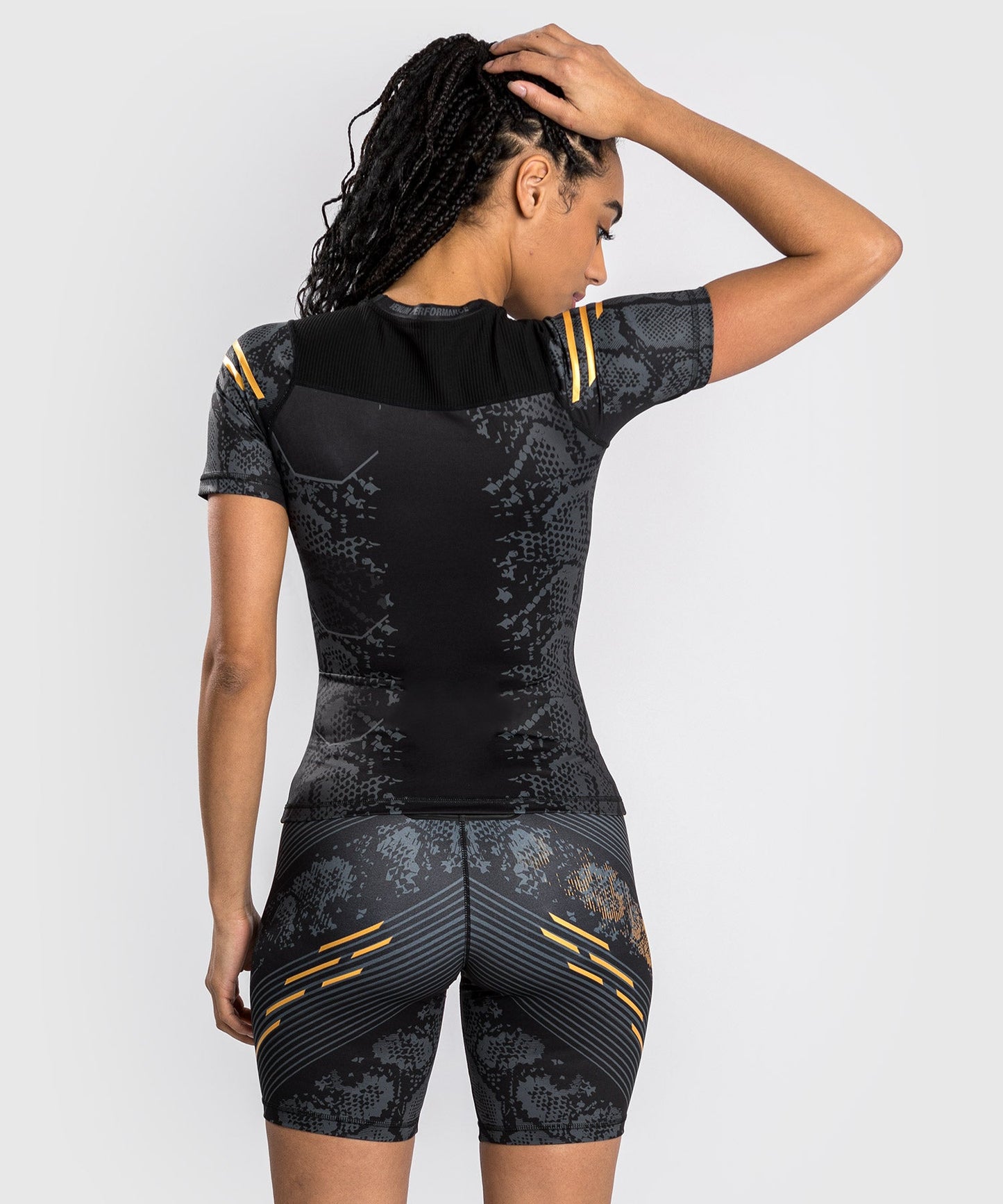 Rashguard à manches courtes pour Femmes UFC Adrenaline by Venum Authentic Fight Night - Champion