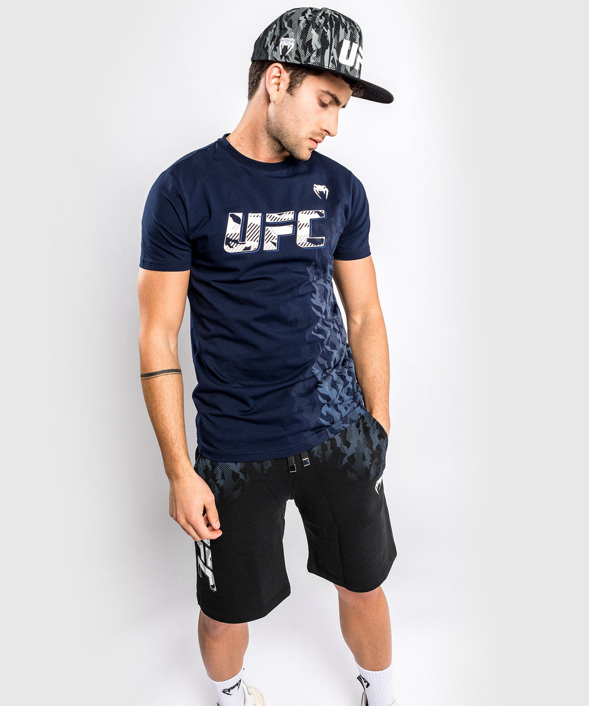 Short de Sport en Coton Homme UFC Venum Authentic Fight Week - Noir