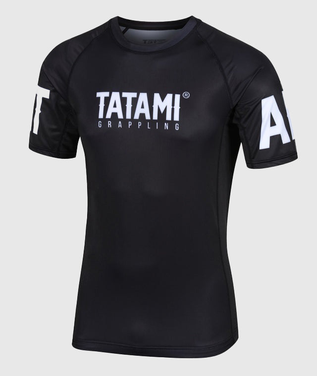 T-Shirt De Compression Tatami Fightwear Raven Manches Courtes - Noir