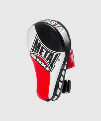 Metal Boxe Pratzen Gebogen – L – Schwarz/Weiß/Rot