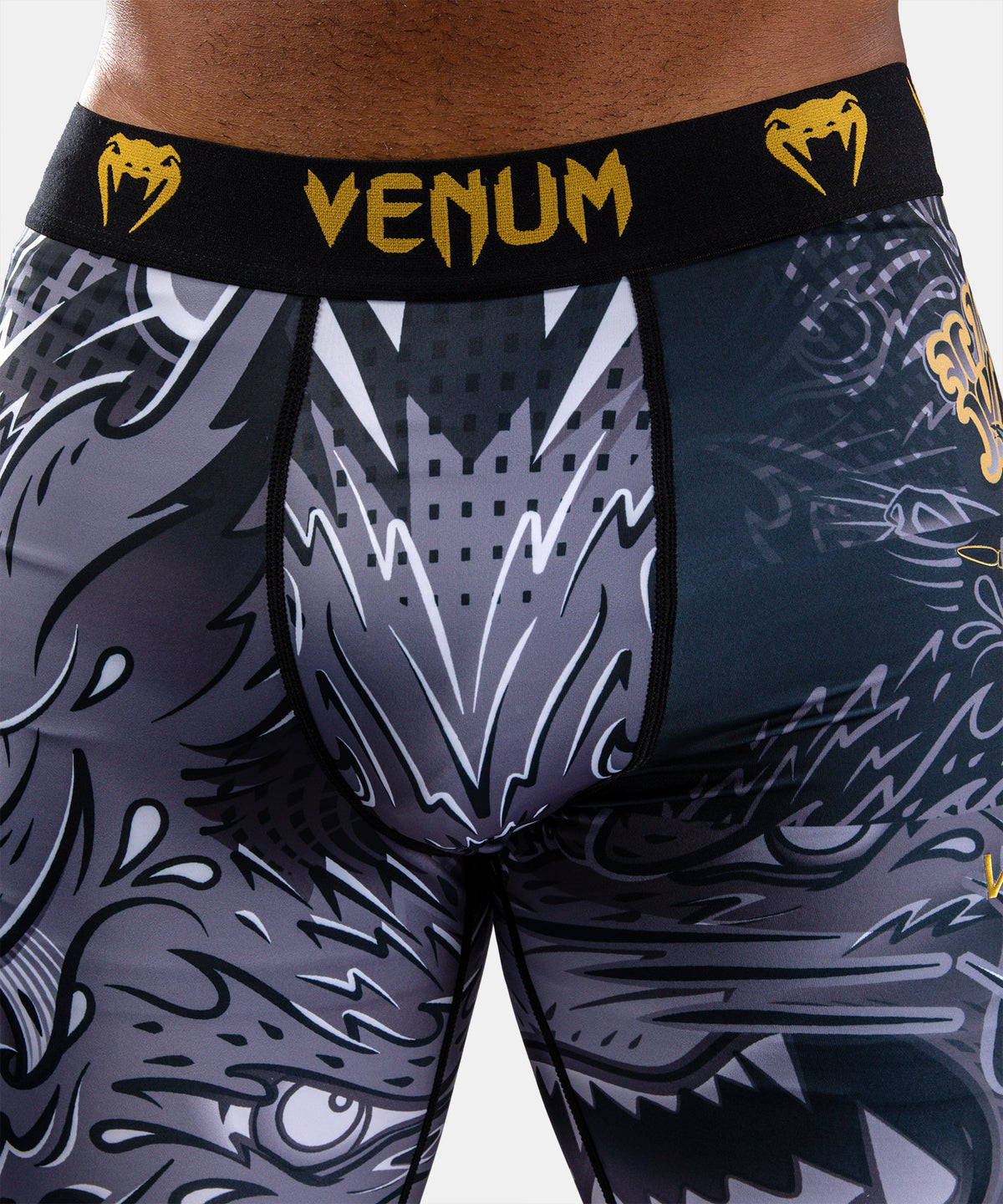 Venum Wolf Atak Spats – Negro/Gris