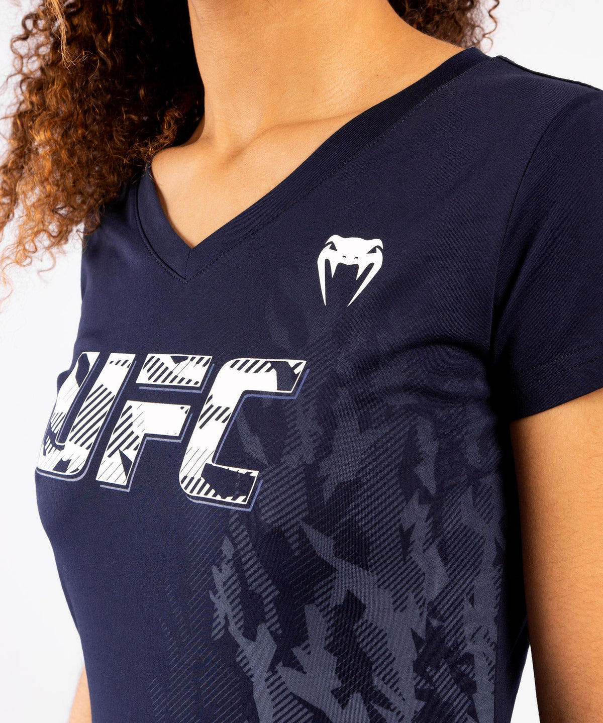 T-shirt Manches Courtes Femme UFC Venum Authentic Fight Week - Bleu Marine