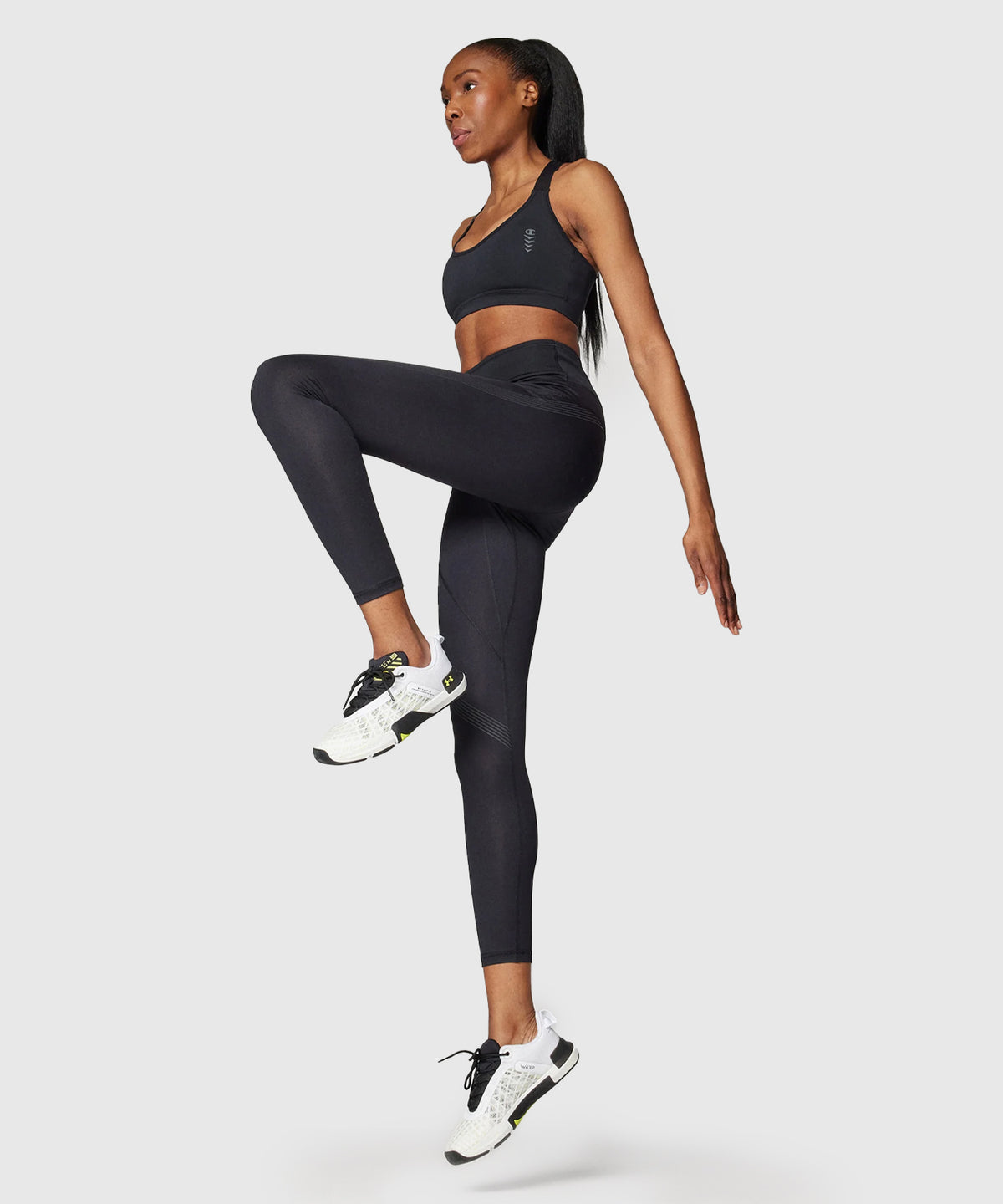 Champion At Athletic Leggings – Schwarz/Weiß