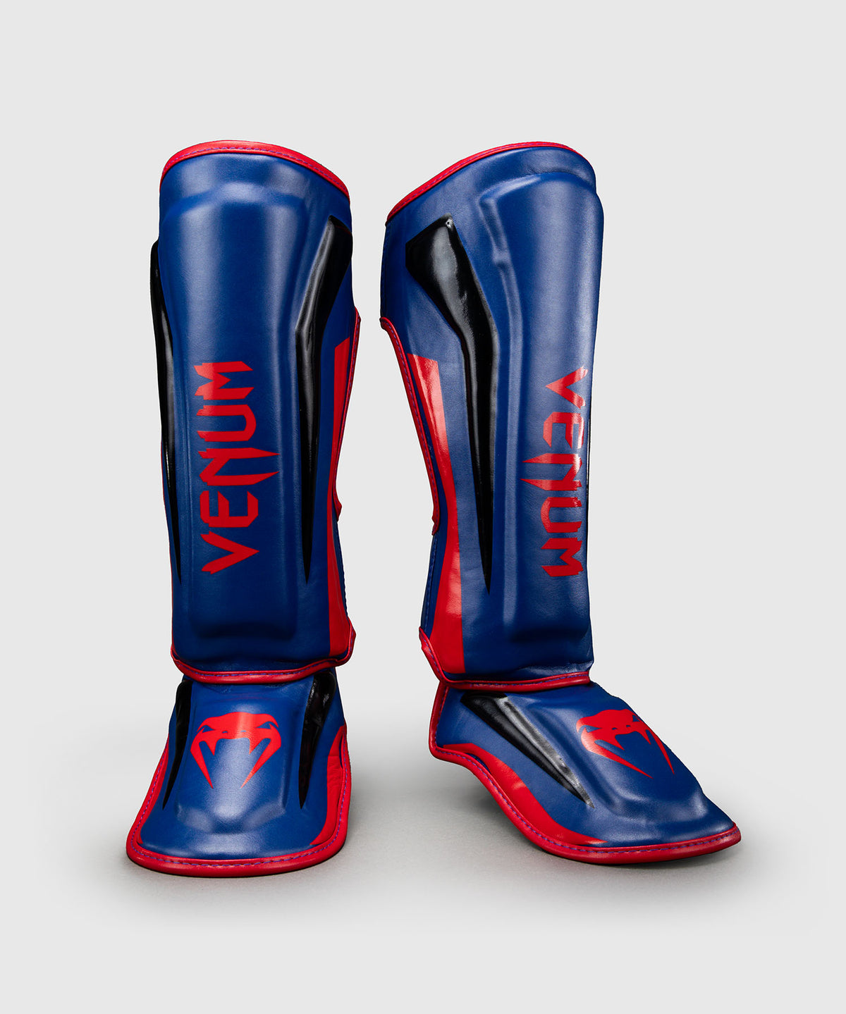 Venum Elite Protectores de Espinillas - Azul Oscuro/Rojo