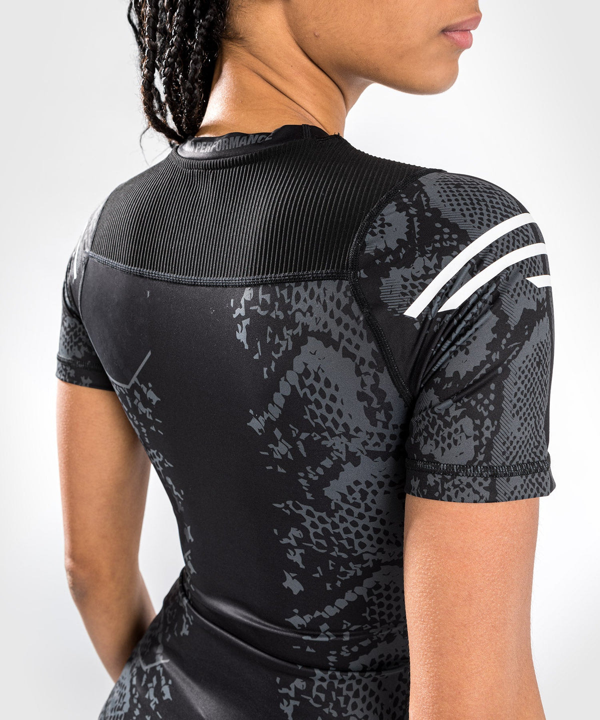 Rashguard à manches courtes pour Femmes UFC Adrenaline by Venum Authentic Fight Night - Noir
