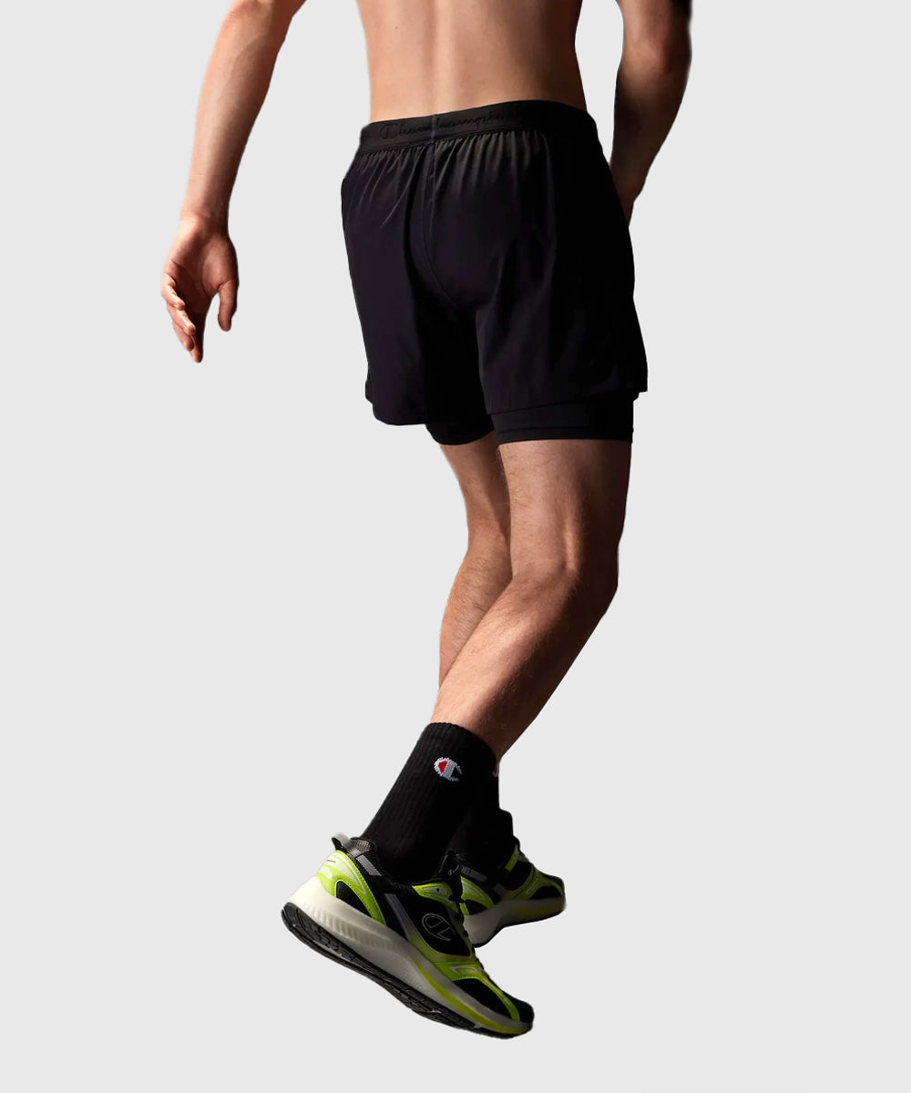 Champion 2 En 1 Shorts de Deporte – Negro