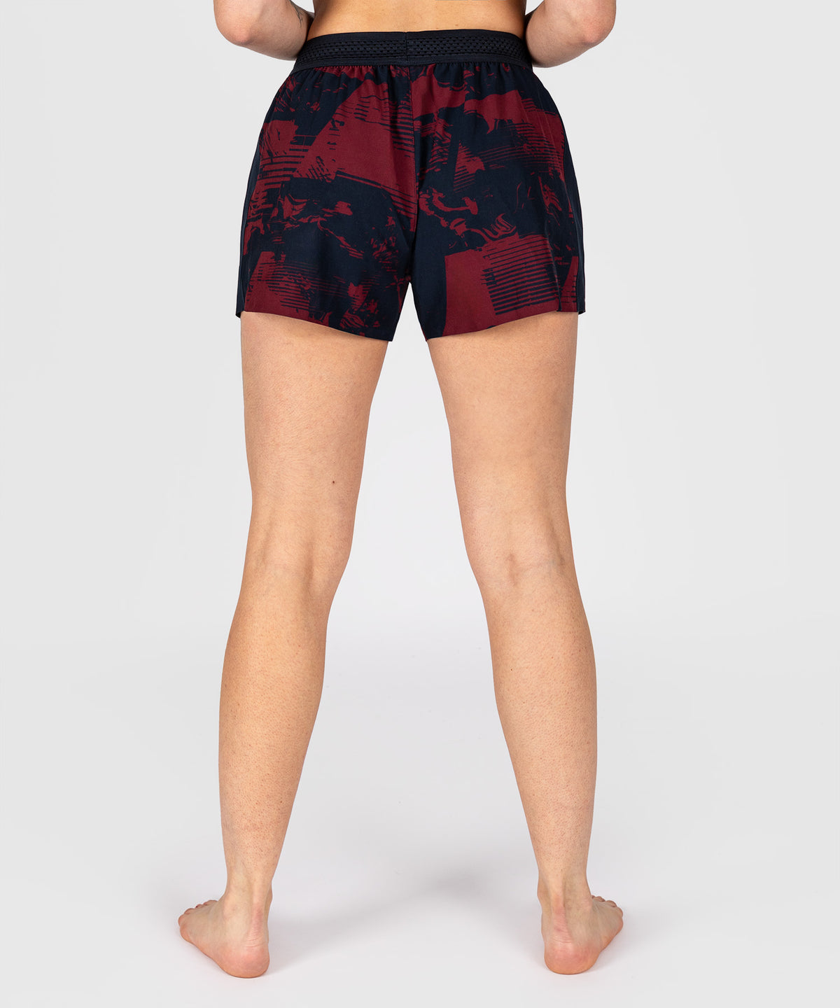 UFC Zenith by Venum Authentic Fight Week Performance Short Damen - Marineblau/Burgunderrot/Silber