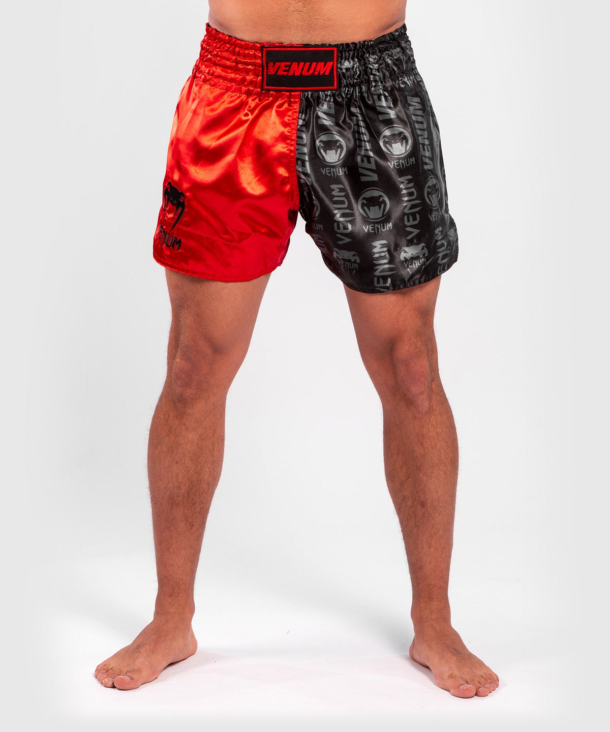 Short de Muay Thai Venum Logos - Noir/Rouge