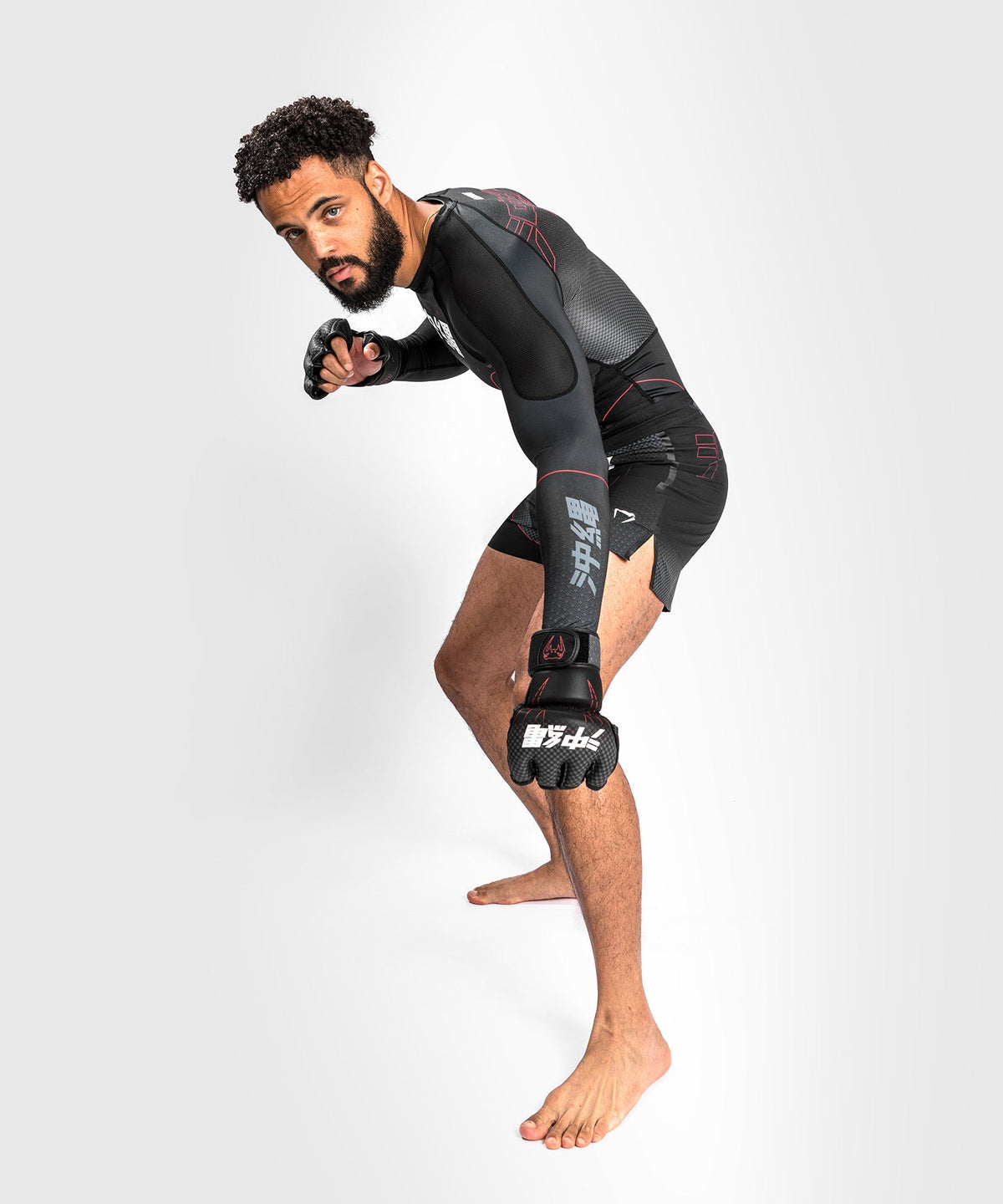 Venum Okinawa 3.0- Langarm Rashguard - Schwarz/Rot