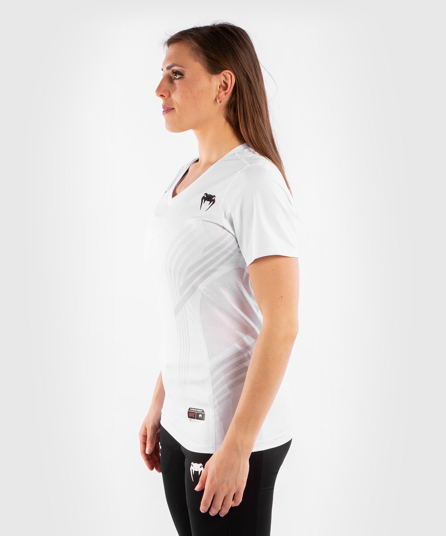 Camiseta Técnica Para Mujer UFC Venum Authentic Fight Night - Blanco