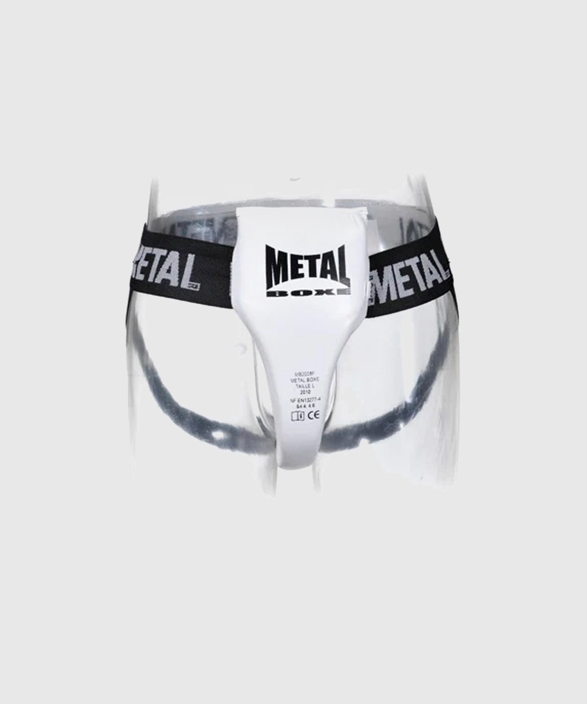 Metal Boxe Female Groin Guard - White