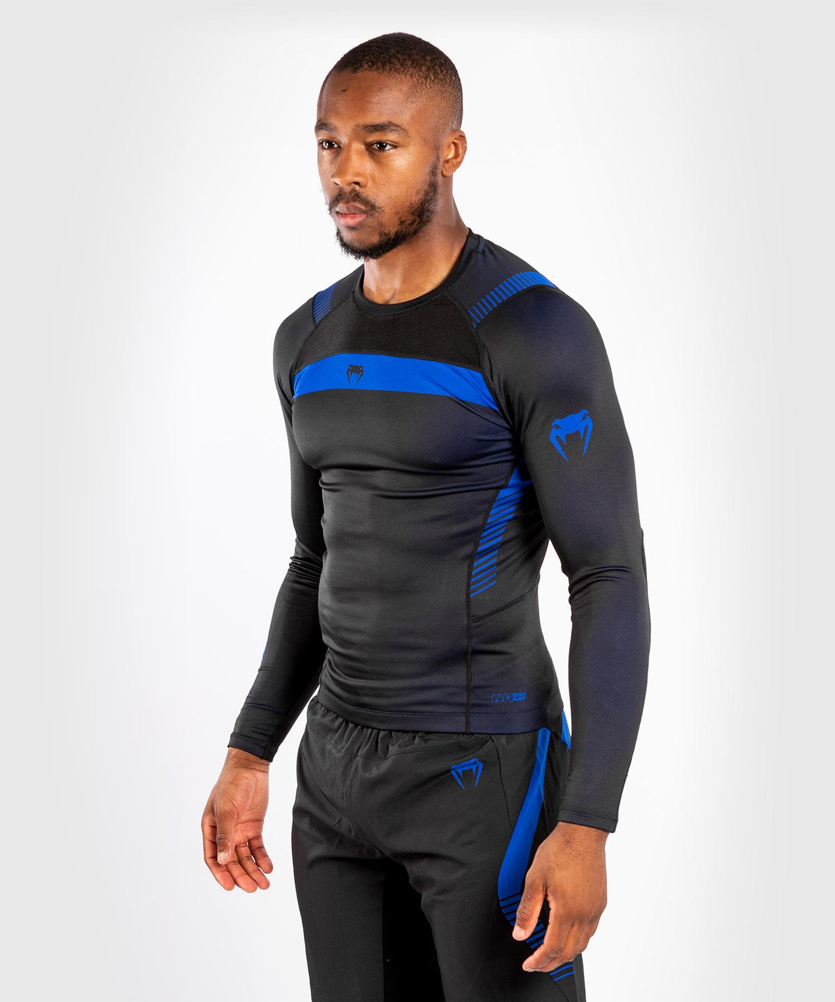 Camiseta de compresión Venum No Gi 3.0 - Manga larga - Negro/Azul