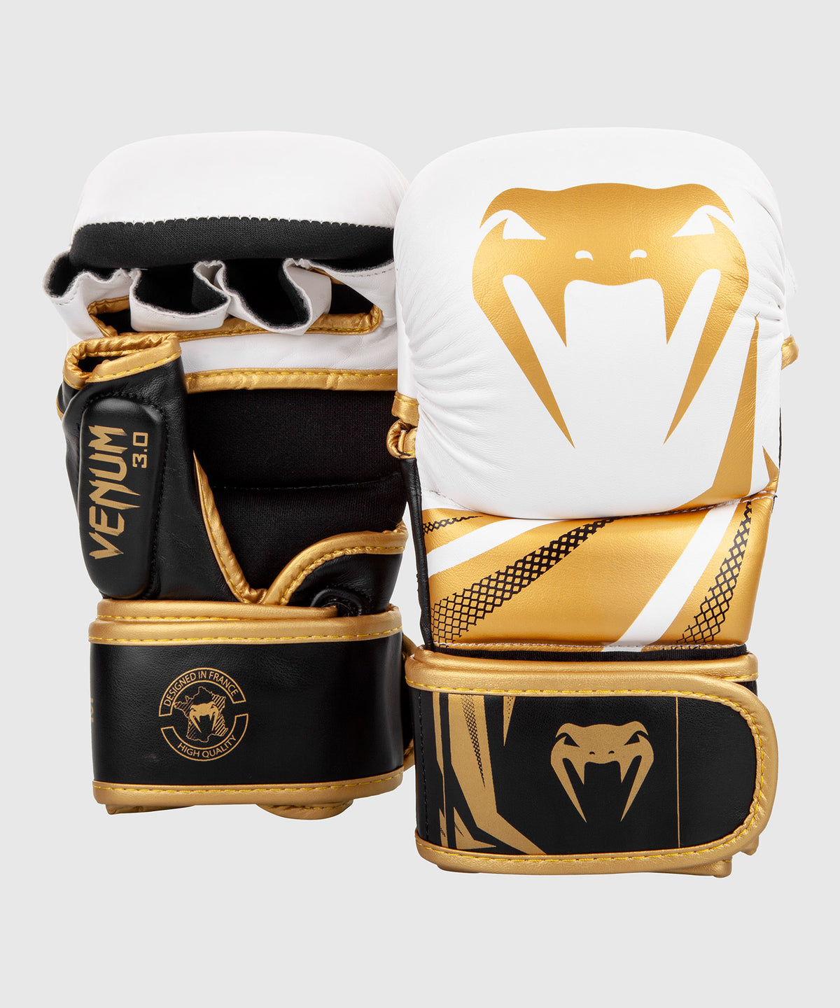 Venum Challenger 3.0 Guanti da sparring MMA - Bianco/Nero/Oro