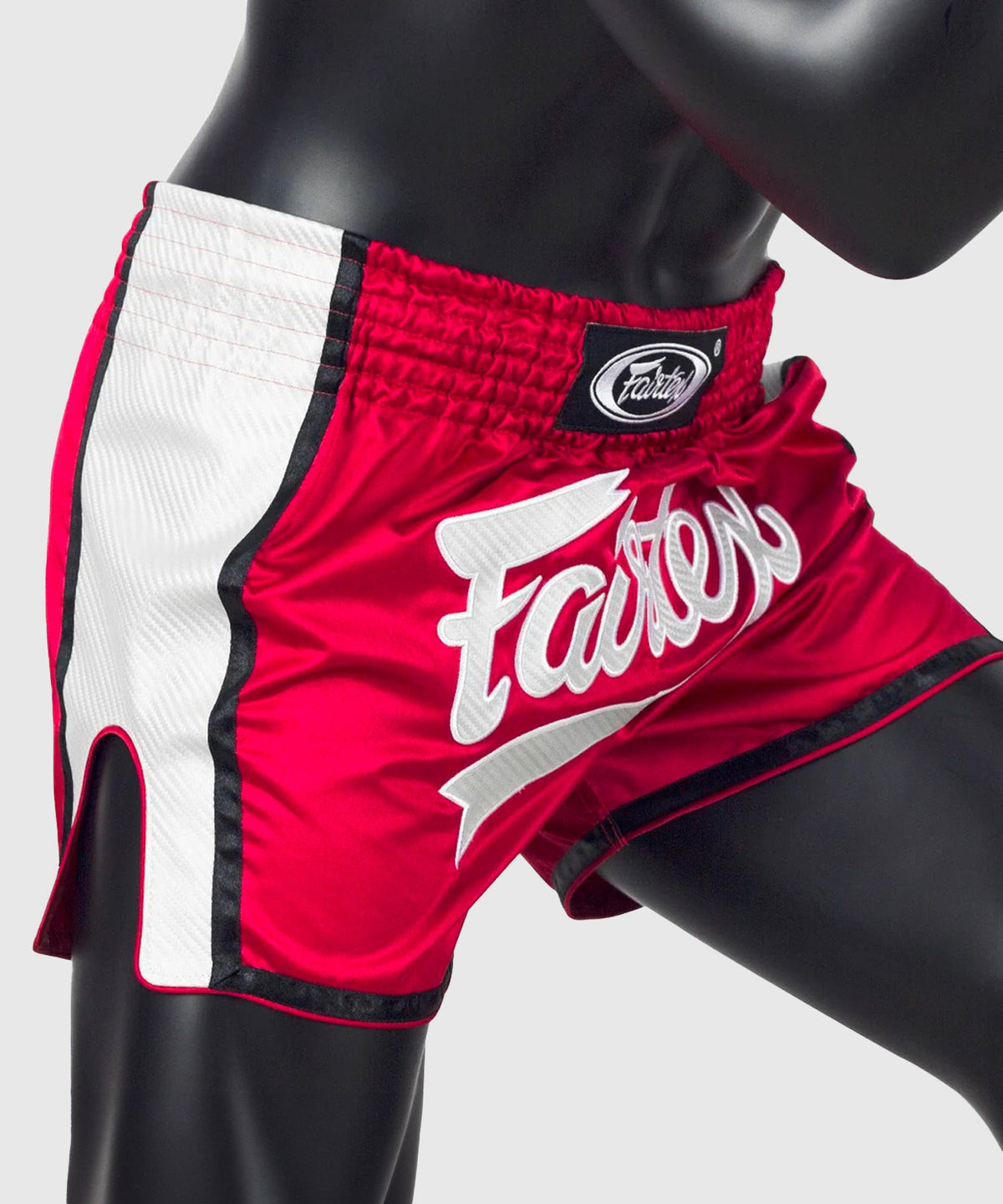 Short de boxe thaï Fairtex - Rouge/Blanc